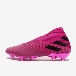 adidas Nemeziz 19+ FG - Shock Pink/Core Black Laceless Soccer Cleats Sz 6.5